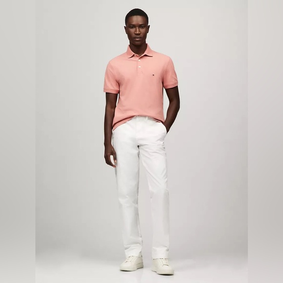 Tommy Hilfiger Men's Pink Polo Shirt - Picture 2 of 12